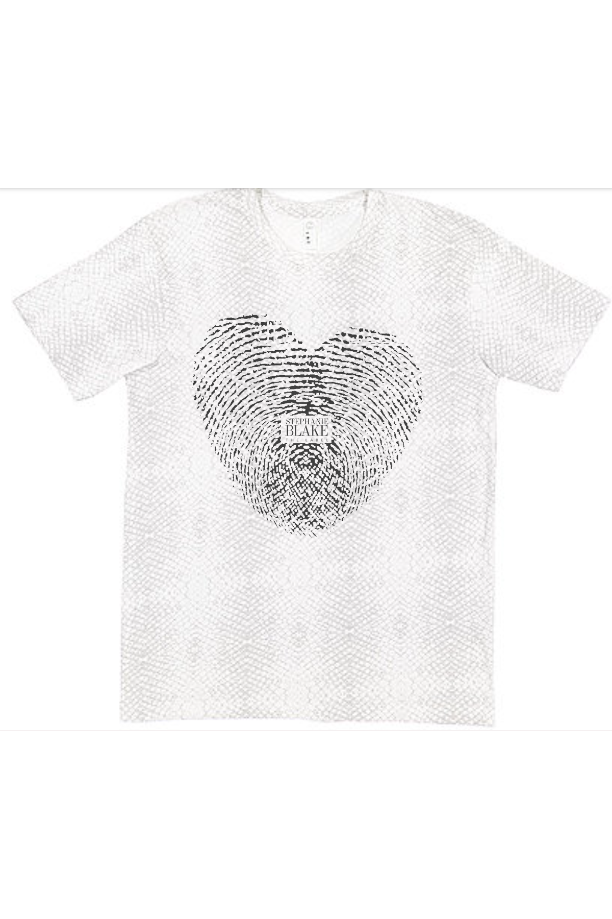 WHITE SNAKE REGULAR FINGERPRINT TEE