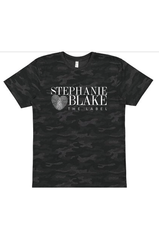 BLACK CAMO REGULAR LOGO TEE