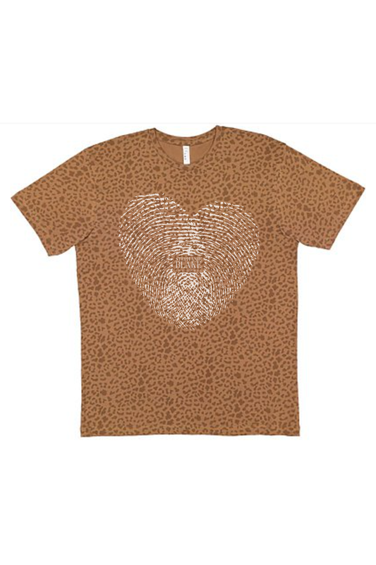 BROWN LEOPARD FINGERPRINT TEE